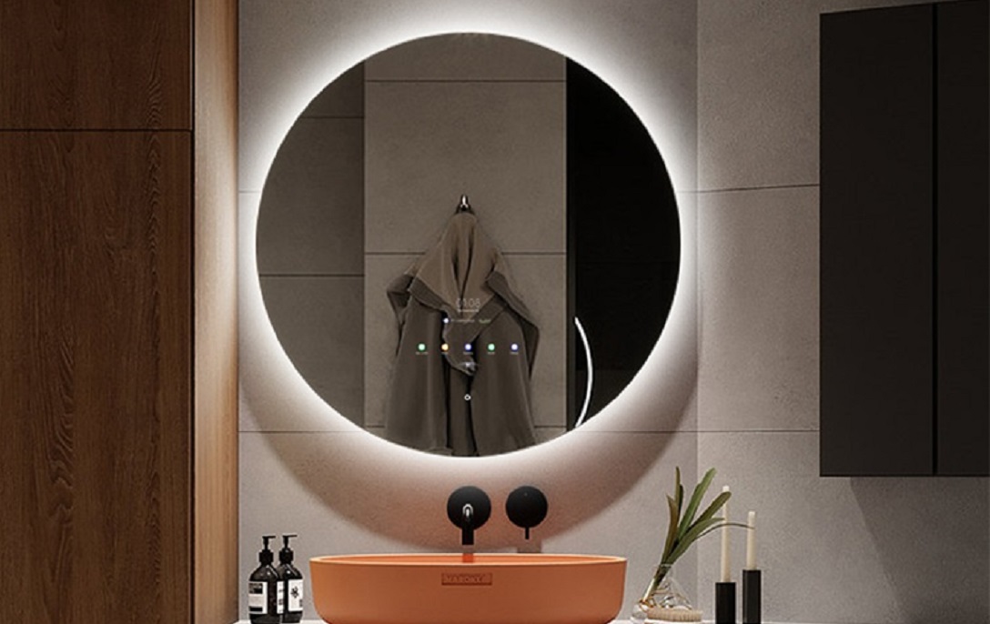 smart backlit bathroom mirror