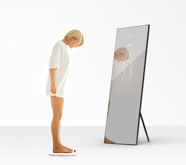 Fitbathmirrorスマートフィットネスミラーの体脂肪計