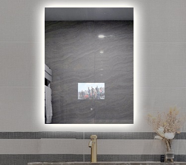 1つ買うと1つ無料------Fitbathmirror 照明付きバスルームミラー（テレビ付き）